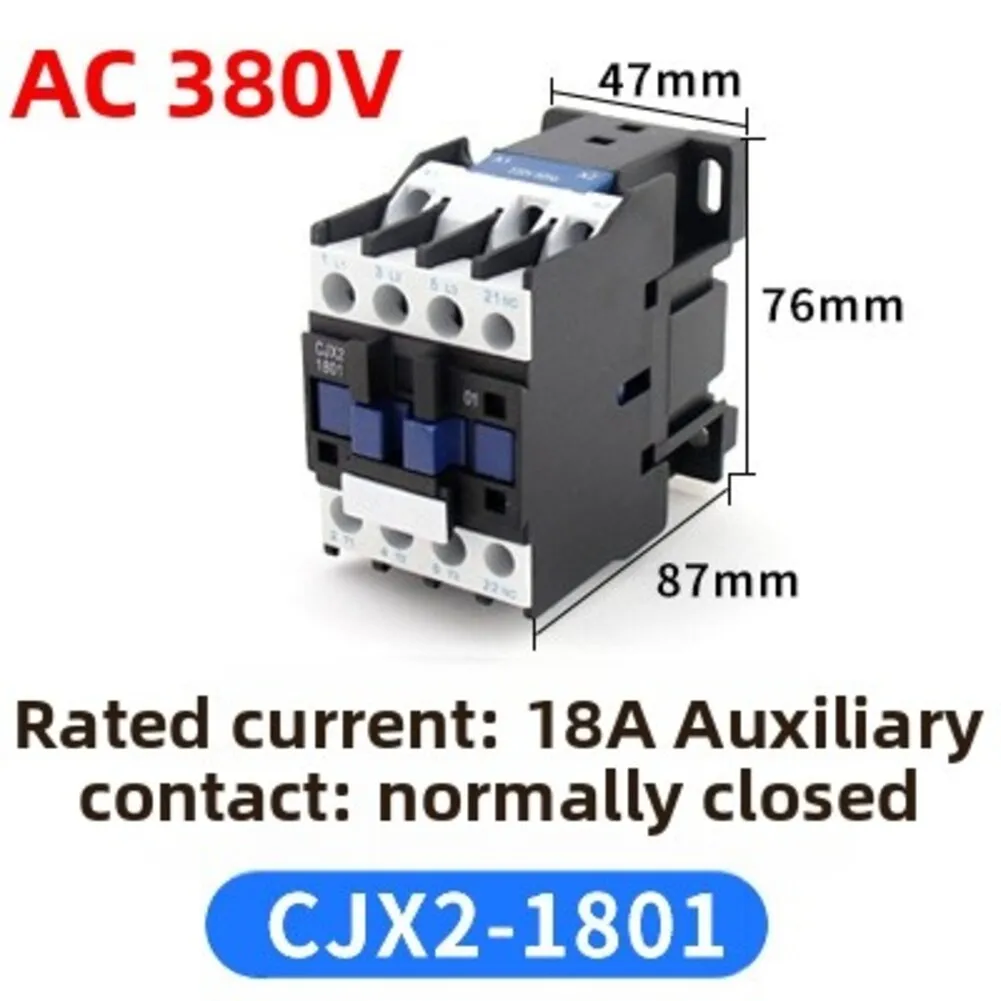 

Контакторы переменного тока CJX2-1810 CJX2-1801 для бытового использования, 380В, 18А, нормально открытые, для электромеханического оборудования