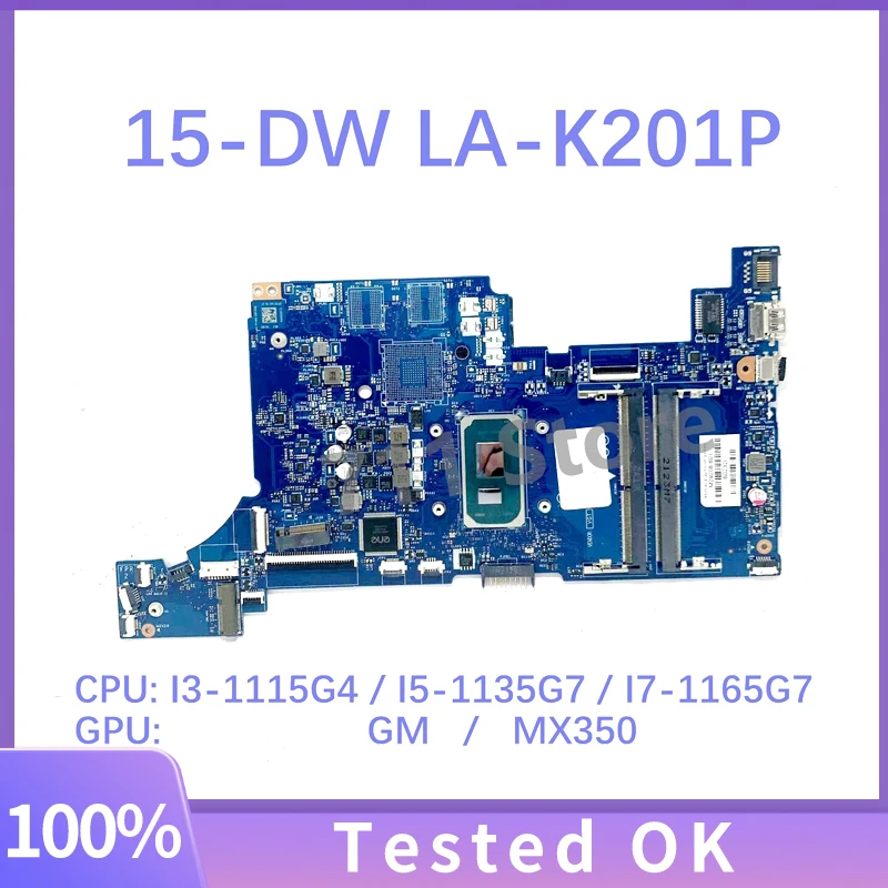 

LA-K201P For HP 15-DW Laptop Motherboard M29208-601 M29209-601 M29210-601 M29211-601 With I3 / I5 / I7 CPU GM / MX350 100%Tested