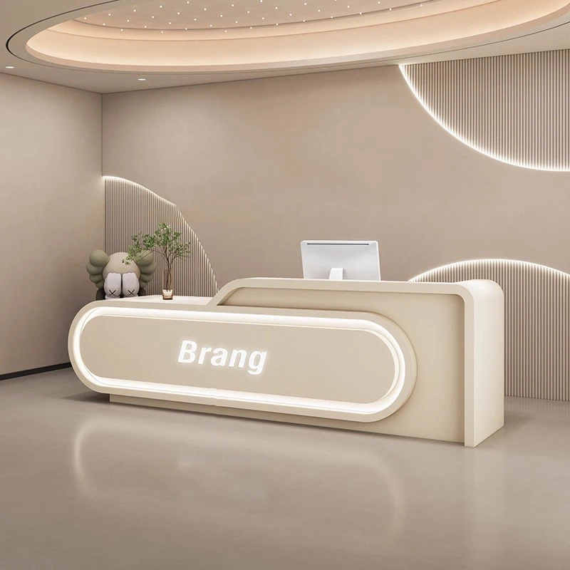 &c Economical Reception Desk Beauty Salon With Cashier Counter White Reception Table for Desk
