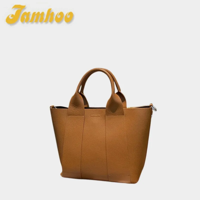 

Jamhoo Large Capacity Women's Handbag New High Quality Leather One Shoulder Messenger Bag Luxury Portable Bucket Bag For Women