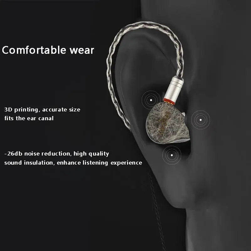 MAGAOSI DQ4 2BA + 2DD سماعة هجينة داخل الأذن Hifi مراقب DJ استوديو إلغاء الضوضاء سماعات أذن للموسيقى MMCX سماعات أذن عشاق الصوت