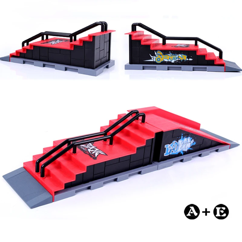 Skateboard da dito Set di pattini Giocattolo Skate Park Ramp Set Parti per la pratica tecnologica Deck Interni divertenti Sport estremi Allenamento delle dita