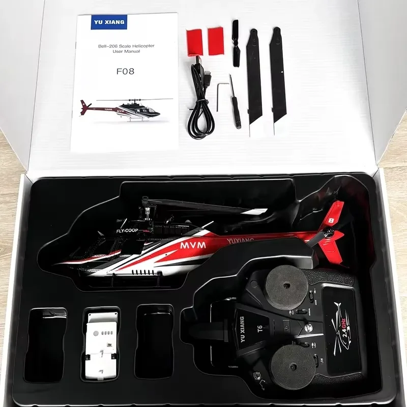 Yuxiang F08 Optical Flow Version Bell Remote-Controlled Helicopter Combat Drone High Simulation Model Aircraft Birthday Gift Toy