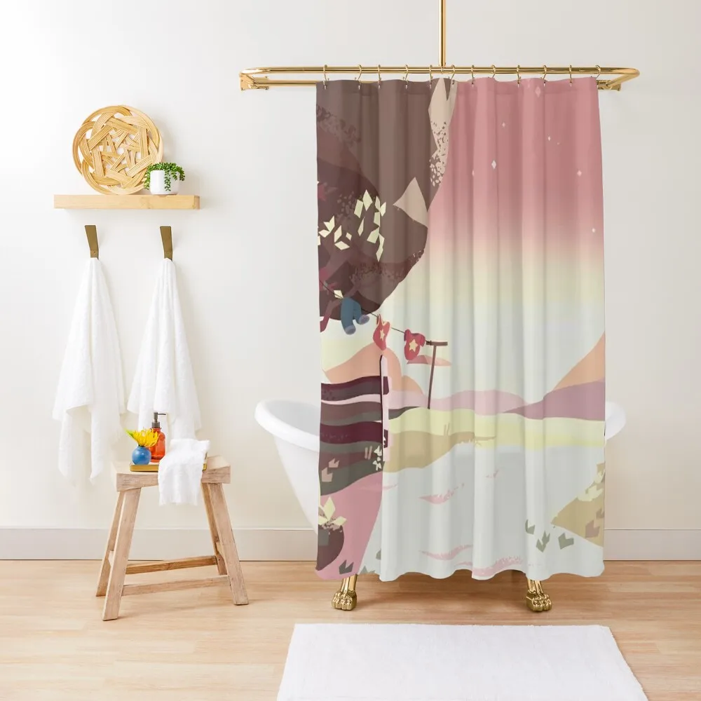 

Steven Universe Clothes Line Background Shower Curtain For Shower Shower Bath Curtain