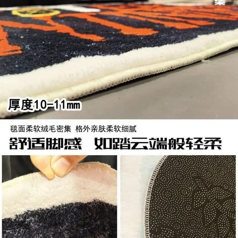 Cartoon Anime One Piece Luffy Irregular Carpet Short Velvet Thickened Bedroom Living Room Door Mat Bedside Carpet