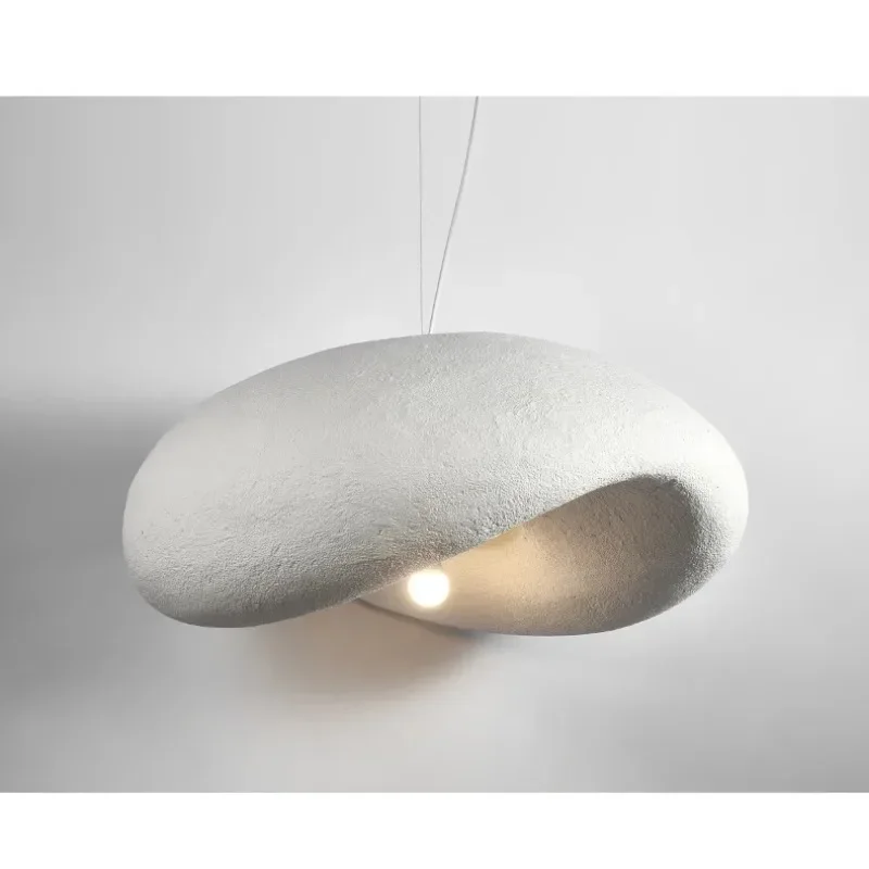 Home Decor Coffee Tables Light Modern E27 Led Pendan Lamp Minimalist Resin Led White Hanging Lamp Living Dining Room