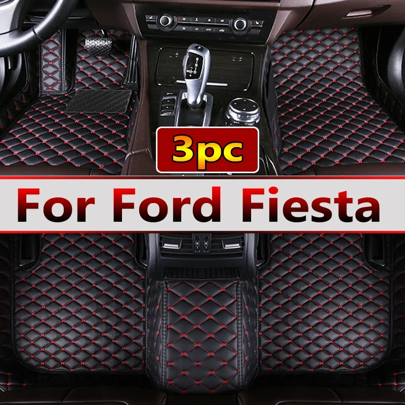 

Автомобильные коврики для Ford Fiesta 2009-2017, Прямая поставка, аксессуары для салона автомобиля, кожаные коврики, коврики, подкладки для ног