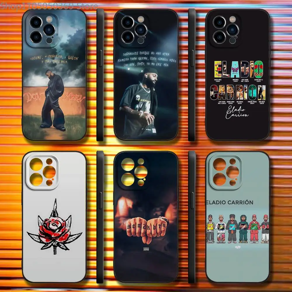 

E-Eladio Carrion DON KBRN Phone Case For iPhone 17,16,15,14,13,12,11,Pro,Max,Plus,X,XS,SE4,E,Mini,Soft Black Case