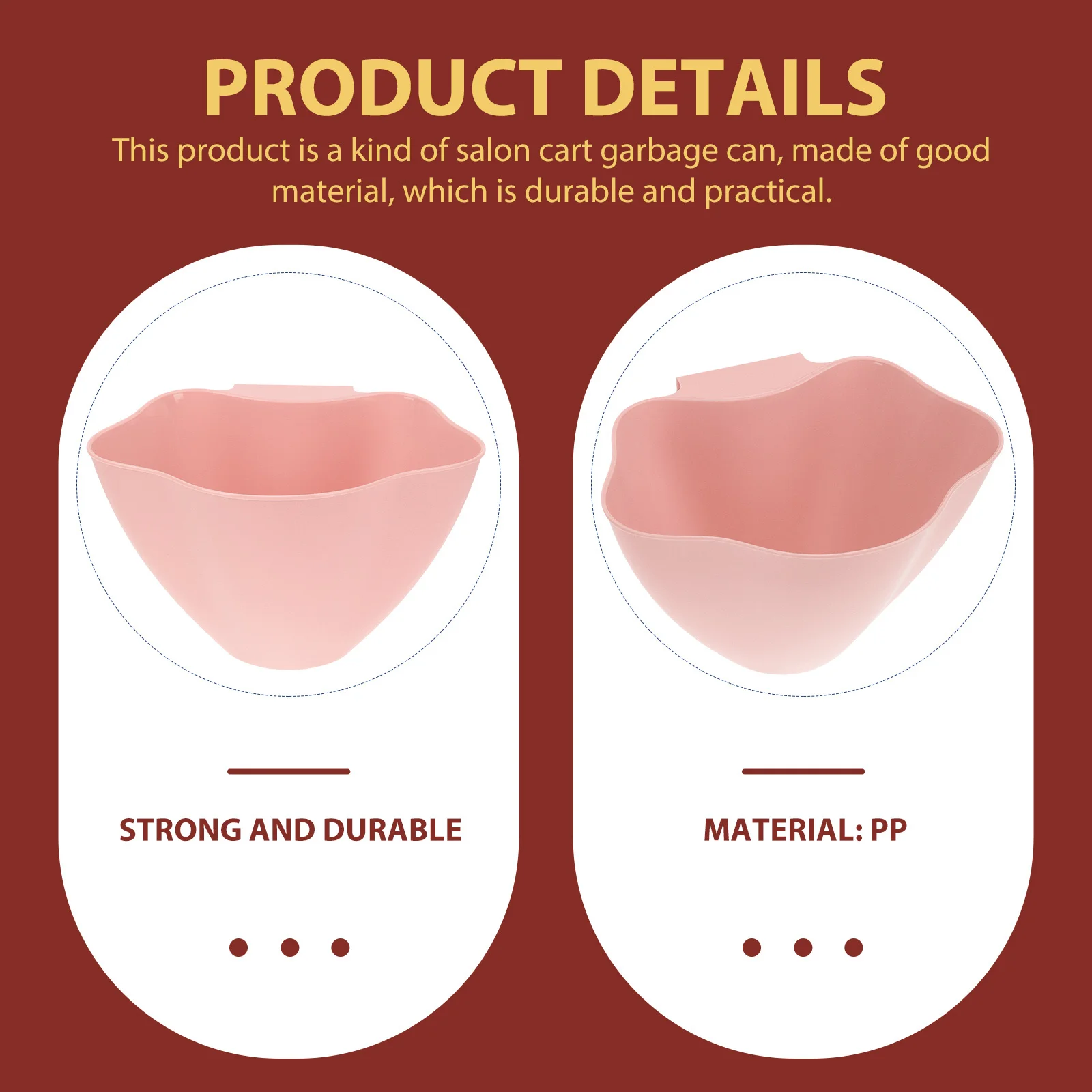 

2pcs Hanging Trash Can For Beauty Salon Cart Storage Box Rubbish Container Garbage Bin Hanging Waste Basket Cart Trash Can