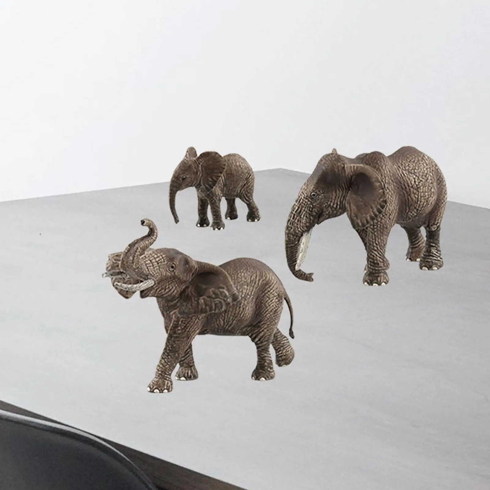 

3-х шт., фигурки слонов, модель куклы ручной работы для детей ясельного возраста