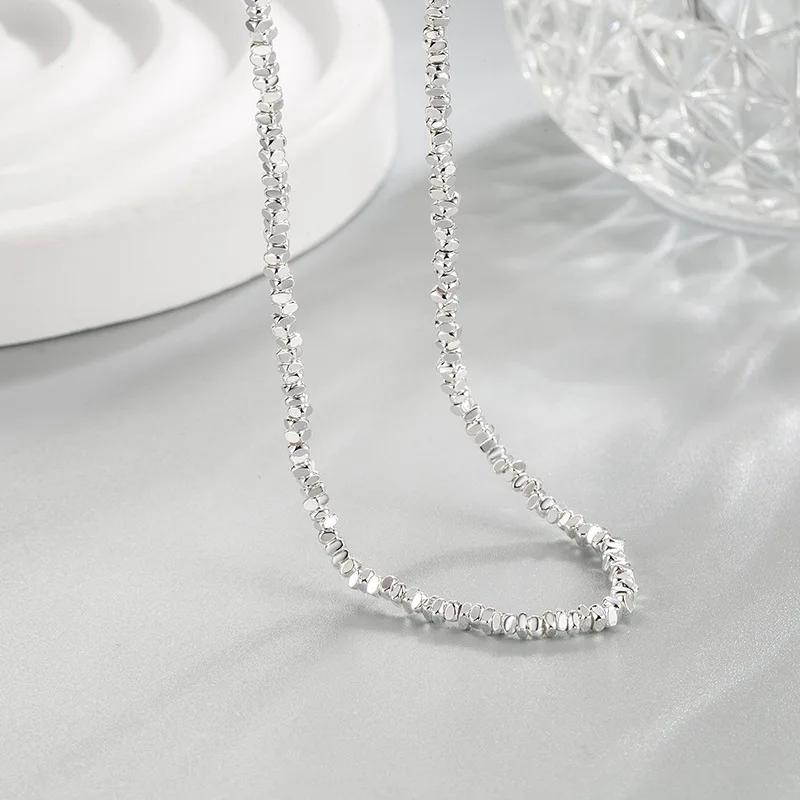 جديد 925 فضة قلادة بسيطة شخصية سحر المختنق هدية عيد ميلاد للنساء اكسسوارات مجوهرات رائعة #5