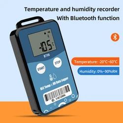 Bluetooth Temperature Humidity Data Logger Recorder with 32000 Points Recording Large Capacity Reusable RH TEMP Detector BT06