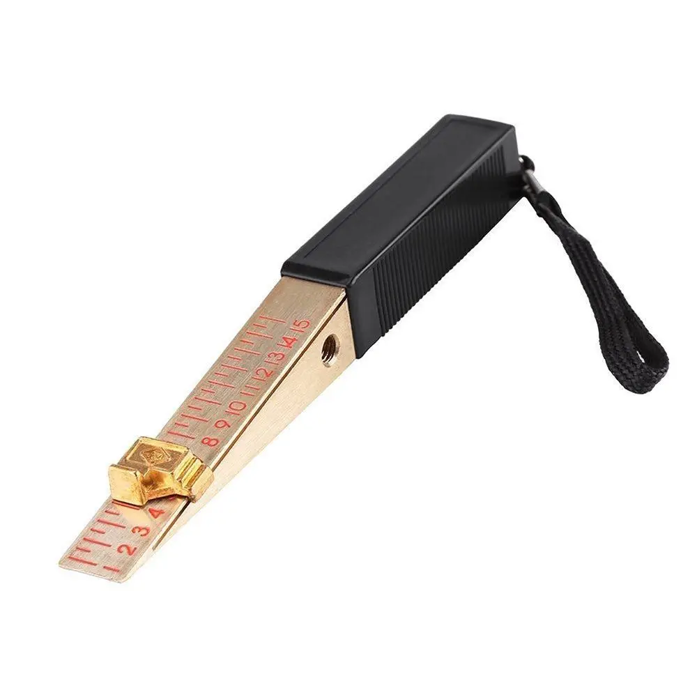 1-15mm Flatness Inspection Copper Cursor Engineer Detection Ruler Feeler Gauge Wedge Shaped Vernier Caliper