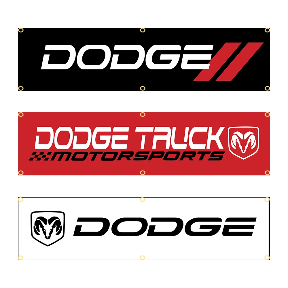 60X240cm Dodges Banner Flag Polyester Printed Garage or Outdoor Decoration Tapestry