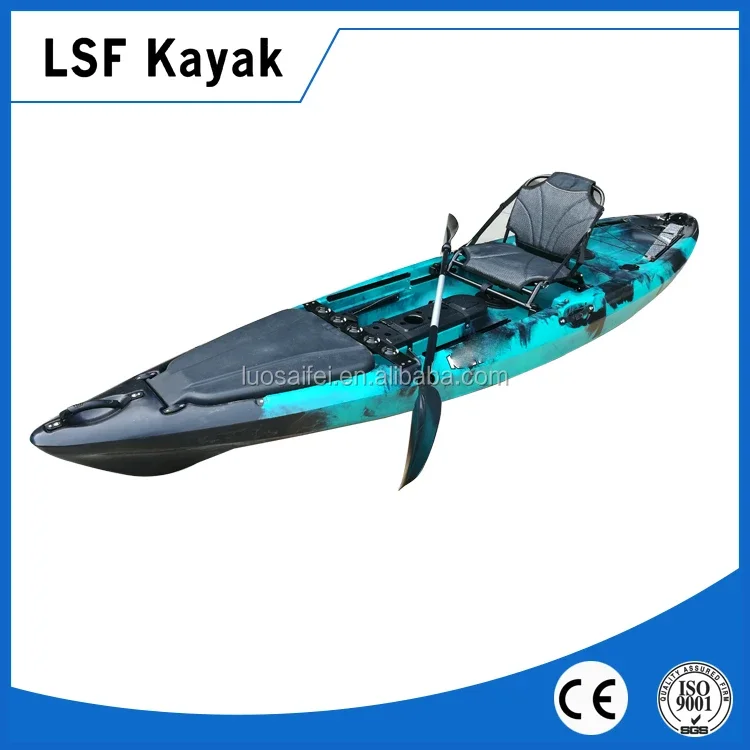 12ft 1 persona Ocean Kayak Fishing, Angler Fishing Kayak con pedale Power Pick Up al porto