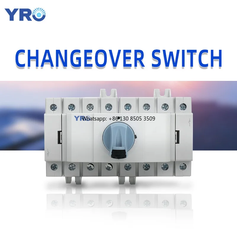 

YRO 400V 80A 3 Phase DIN Rail Rotary AC Manual Dual Power Transfer Switch Changeover Switch