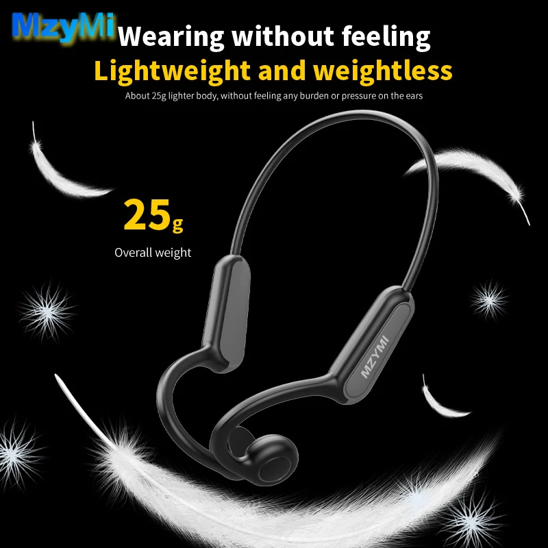 MZYMI B8 Наушники с настоящей костной проводимостью Type-C Беспроводные Bluetooth-наушники Водонепроницаемая спортивная гарнитура для тренировок Бег Вождение
