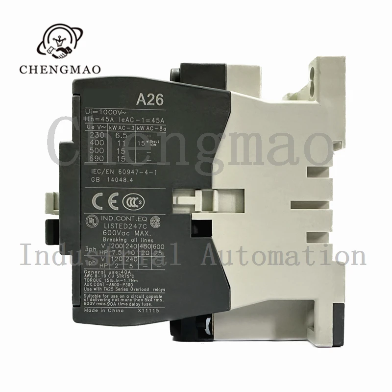 Original AC Contactor A26-30-10 A30-30-10 A40-30-10 24V 110V 220V 380V 26A 30A 40A Main Contact 3 NO Auxiliary Contact 1 NO 1NC