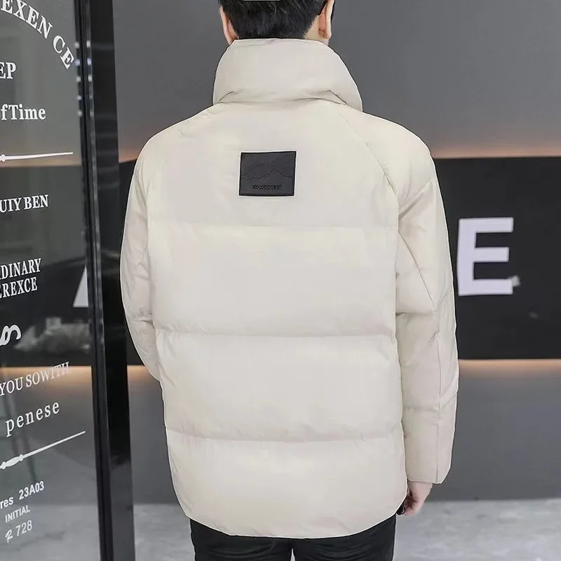 Winter Down Jacket Men Luxury Brand High-end White Duck Down Coat Warm Windproof Outerwear Business Casual Long Sleeve Zipr Tops