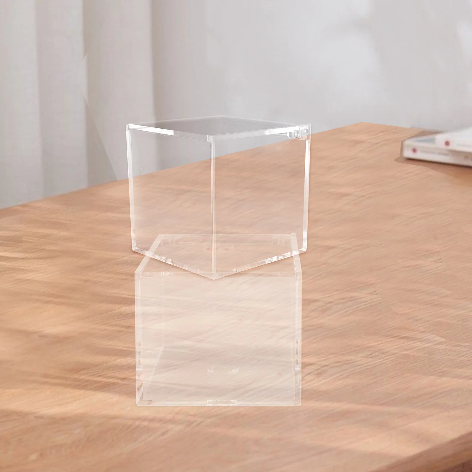 

2pcs Acrylic Storage Box Clear Display Case for Figures Statue Toys Action Model 8cm Transparent Container