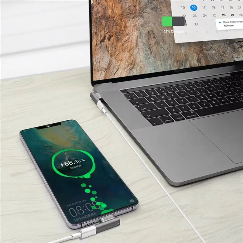 ABBG-New 100W 20 PIN MAGNETIC USB C PD Charging Cable Fast Charging 10 Gbps 4K Video @ 60Hz For Pro/Air