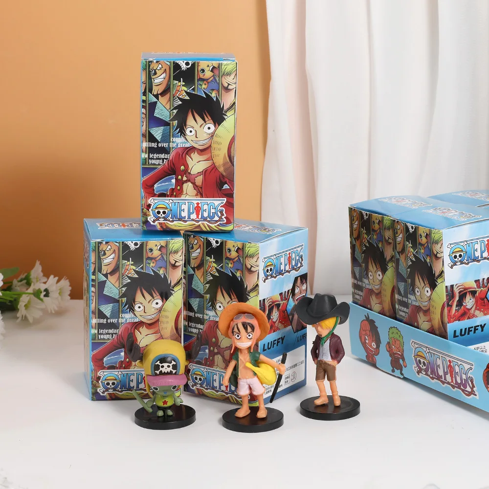 Jeden kawałek figurki Anime pudełko z niespodzianką Luffy zabawkowy Model niespodzianka kolekcja pudełek Anime Mistery Box zabawka prezent