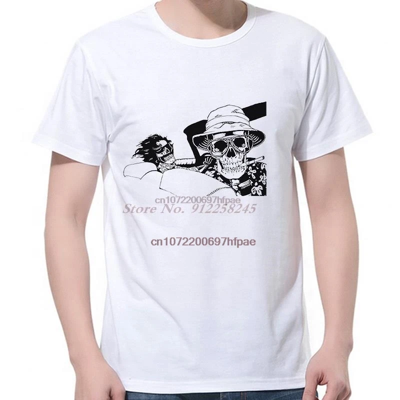 Camiseta con gráfico de moda Fear Loathing Dr.Gonzo Hunter Thompson, camisetas de verano, camisetas de manga corta de algodón, ropa para hombre