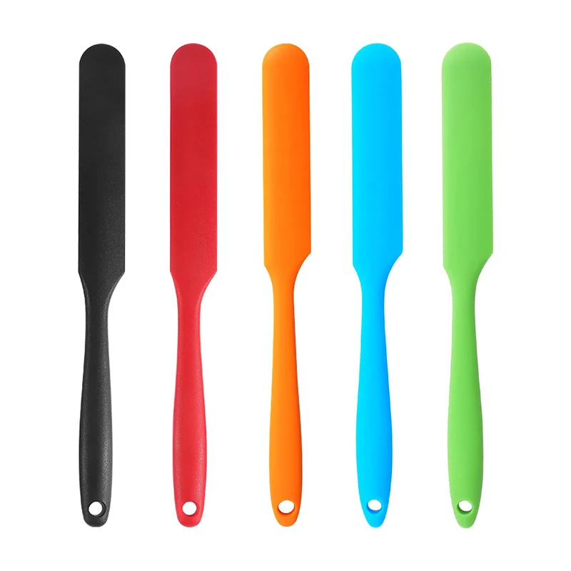 3/4/5Pcs Silicone Jar Spatula Cream Scraper Cake Spatula Cake Cream Butter Spatulas Mixing Batter Scraper Kitchen Baking Tool