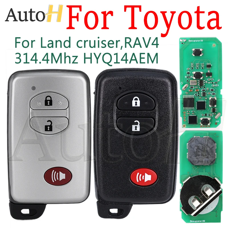 Smart Remote Key 314.4MHz/314.35MHz for Toyota Rav4 Land Cruiser HYQ14AAB-660 4D-67 chip 89904-60771 6601 3370 HYQ14AEM Car Key