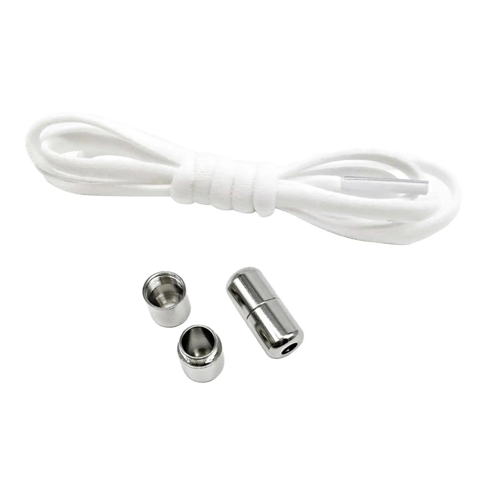 Elastic No Tie Shoelaces Half Round Buckle 1 Pair Lazy Shoelaces Tie Free Shoe Laces for Boots Sneakers Children Ladies