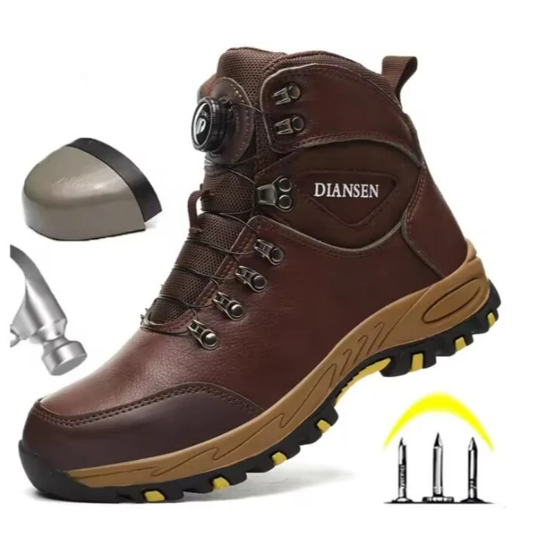 

25 Rotating Button Safety Shoes Men Work Sneakers Indestructible Shoes Puncture-Proof Protective Shoes Work Boots Tactical Boots