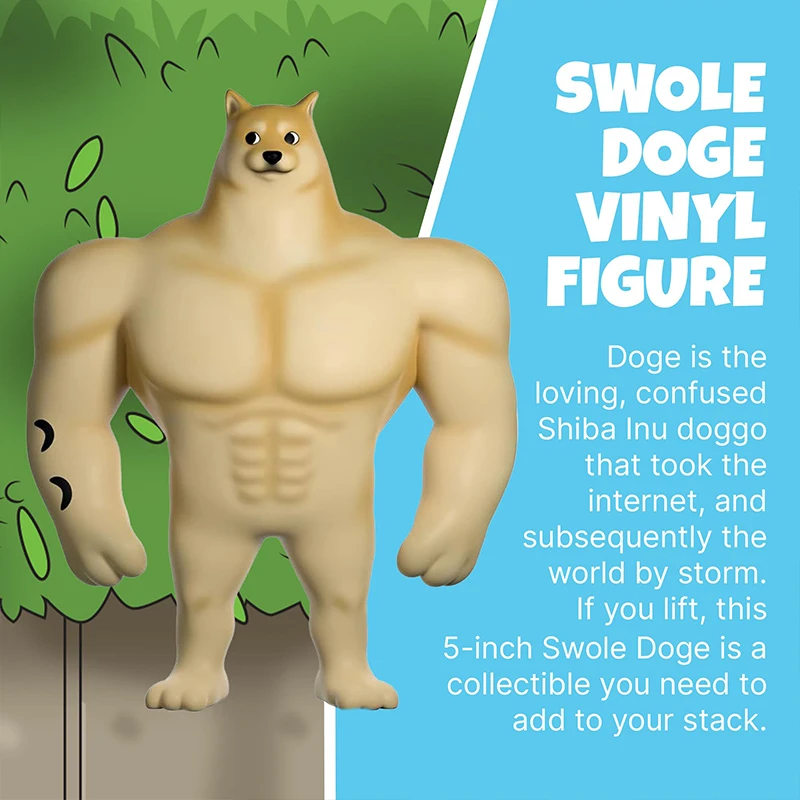 Original Youtooz Swole Doge Vinyl Figure 5 Inches Buff Doge Meme Figure Youtooz Meme Collectible Ornaments Desktop Toy Kid Gifts