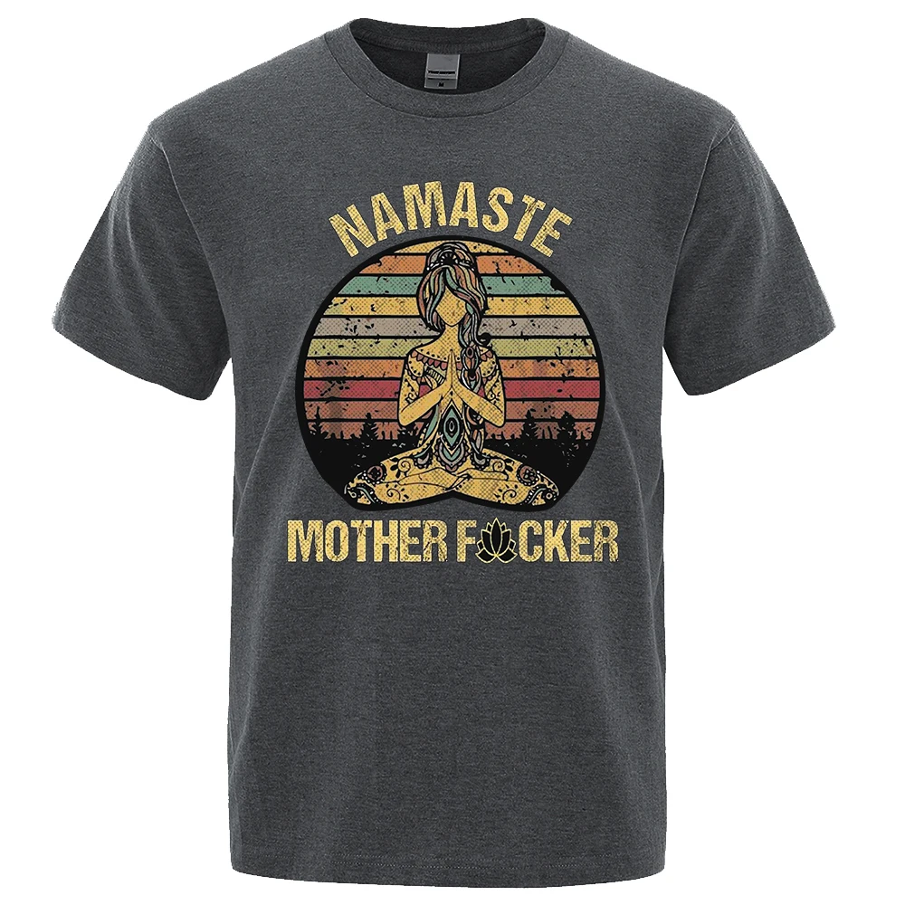 Vintage Namaste Mother Explicit Funny T-shirt T Shirt Men Tshirt Men Cotton Tees Tops Harajuku Short Sleeve Oversized Clothing