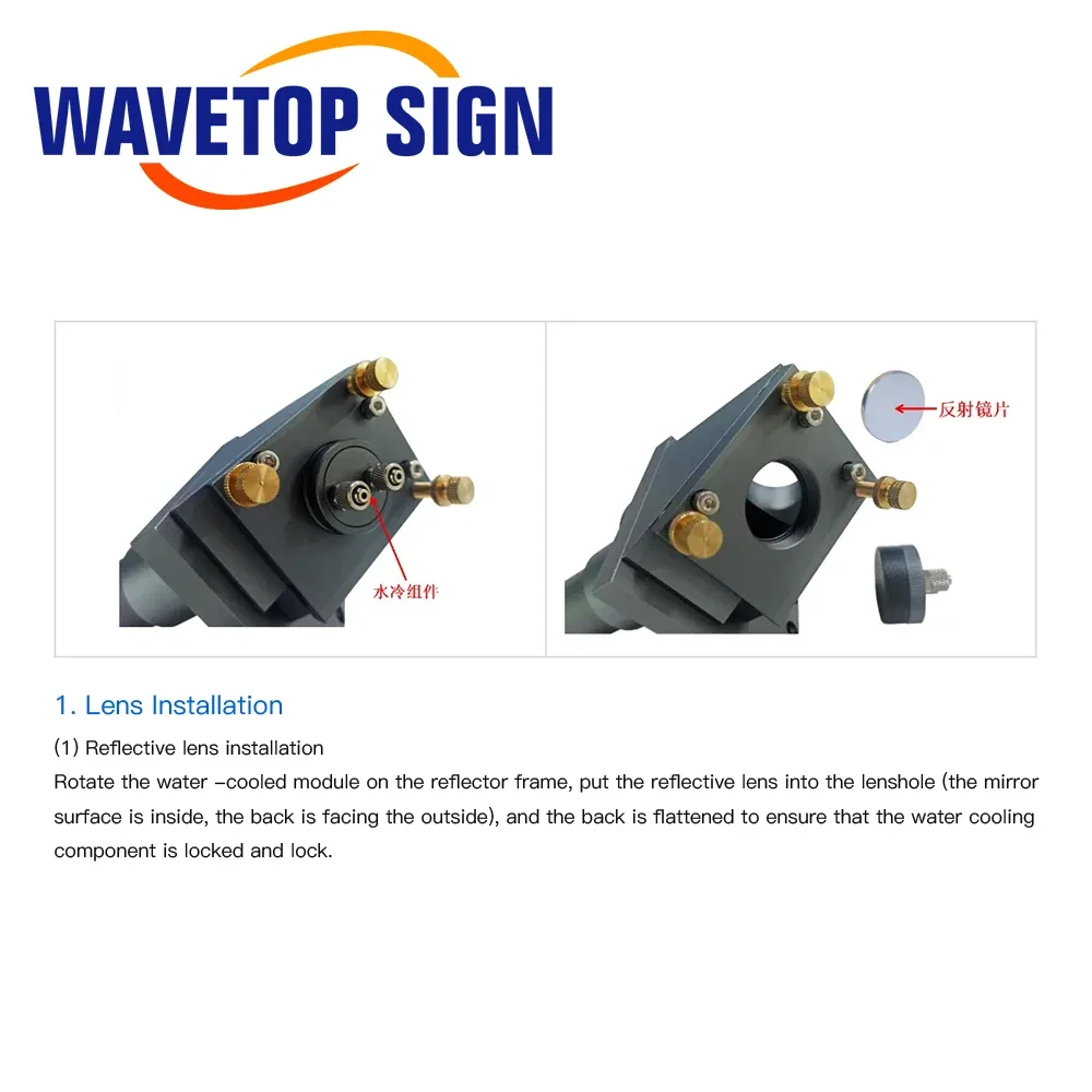 SignkoRay Adaptive Laser Head 30mm Mirror 25mm Focus Lens Lift 40mm for Cutting Acrylic Density Board Wooden Board