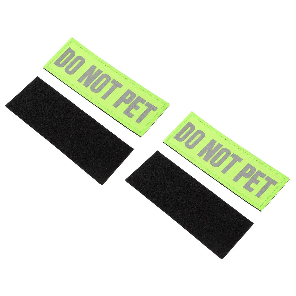

4Pcs Reflective Service Dog Patches Nylon Dog Harness Patches Stylish Night Safety Pet Accessories for Room Guy