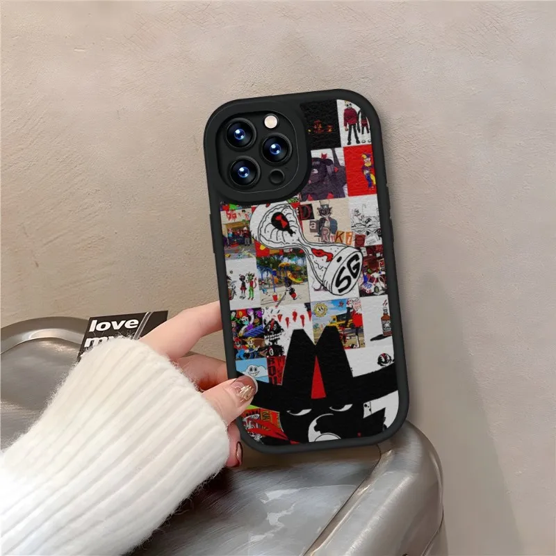 Lil Darkie Where Is Darkie Phone Case Black For IPhone 11 14 13 12 Pro Max Mini Xs X Xr 7 8 Plus SE2020 Leather Texture Coque