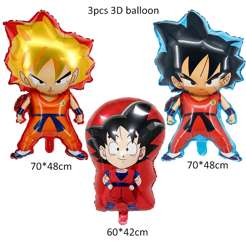 Dragon Ball Z Birthday Party Decorations Son Goku Balloons Paper Cups Plates Napinks Supplies Backdrops Party Favors Baby Shower