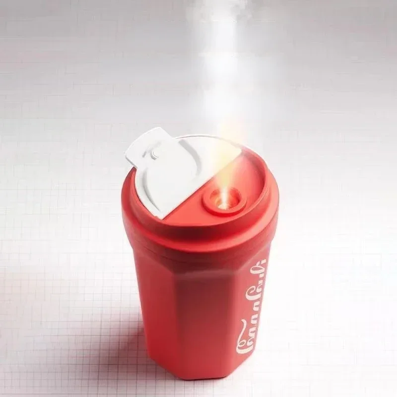 Coke Cup Creative Humidifier USB Charging Car Air Humidifier Home Wireless Flame Humidifier Holiday Gift