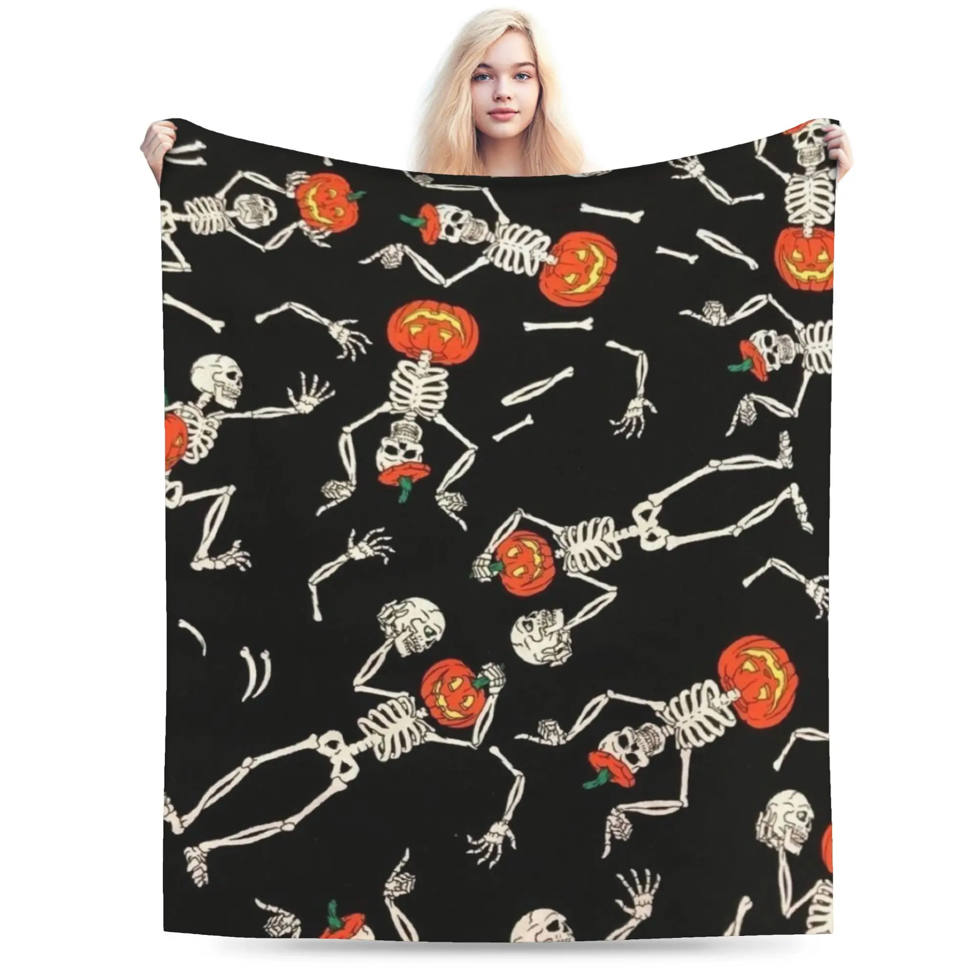 Halloween Ghost Pumpkin Spooky Trick Or Treat Witch Merch Blanket Lightweight Warm  Throw Blankets Multi-size Bedding Throws