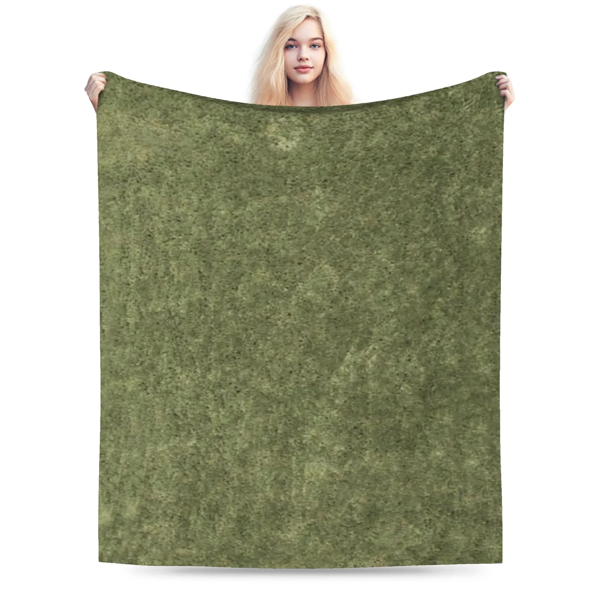 Relax Grass Battlemat Grassland Land Greenery Blanket Stuff Room Decorative  Throw Blankets Warm Velvet for Bedroom