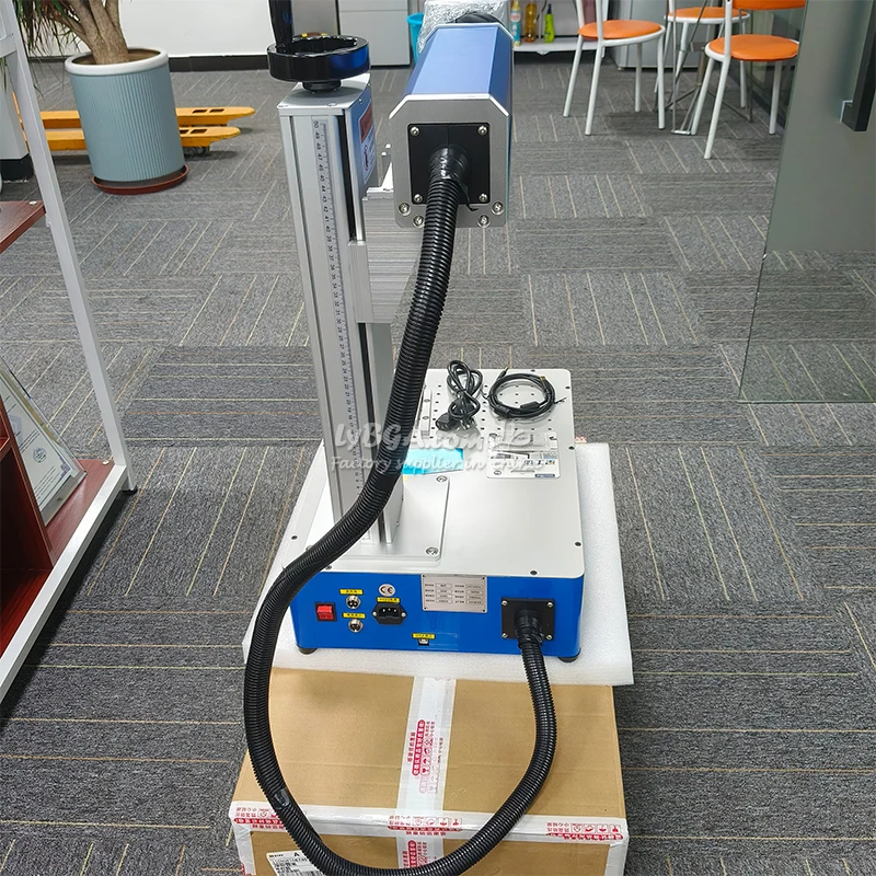 Disassembled LY Desktop mini Fiber Laser Marking Machine 50W   Metal Engraving Machine for PVC Plastic Stainless Steel Cartoon