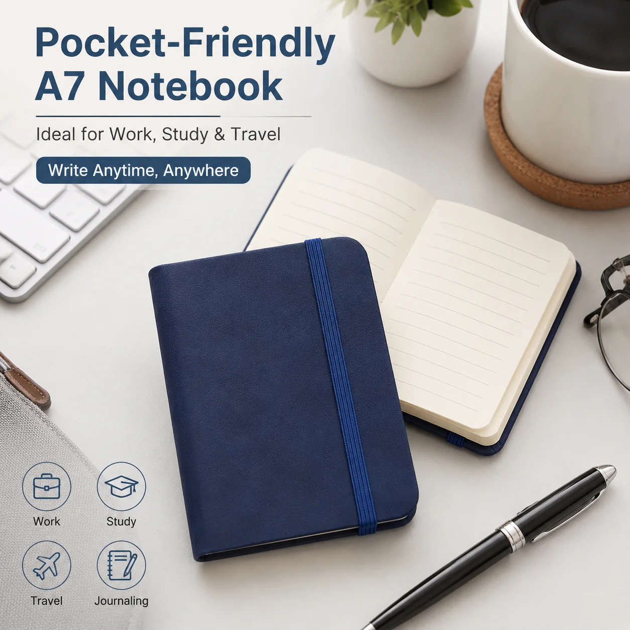 Cuaderno de bolsillo A7, 100 h - Leather Work Notepad reseña y precio