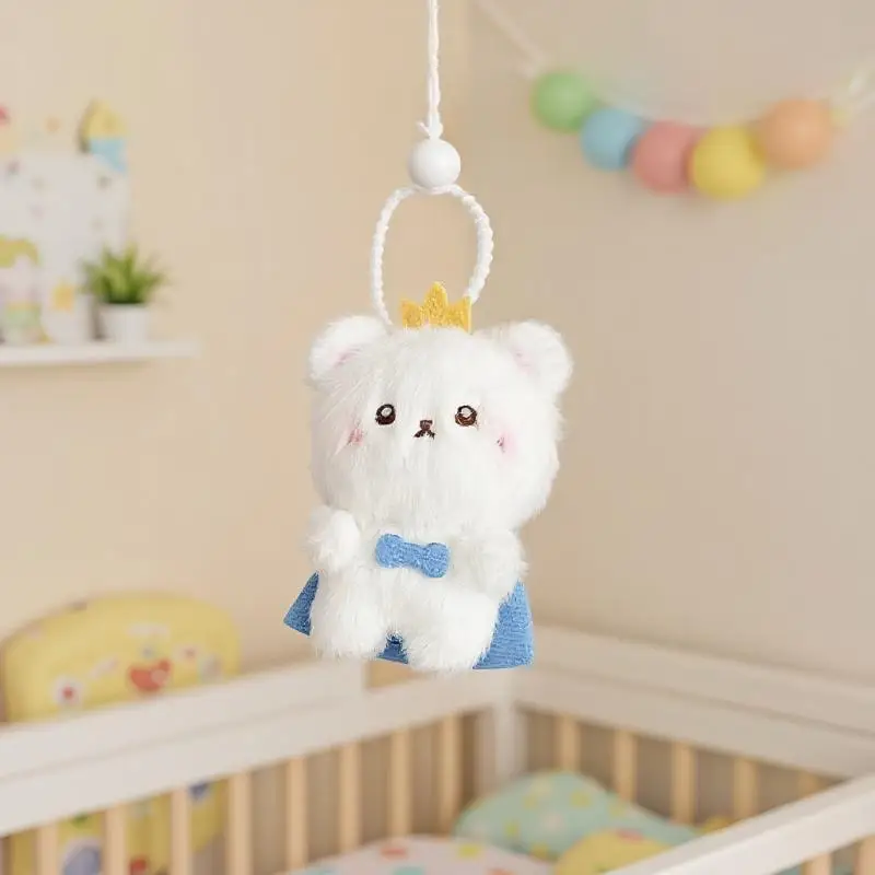 クリエイティブかわいい悪魔犬リトルベアぬいぐるみキーホルダーかわいい動物バックパックペンダント装飾アクセサリーソフトぬいぐるみおもちゃ
