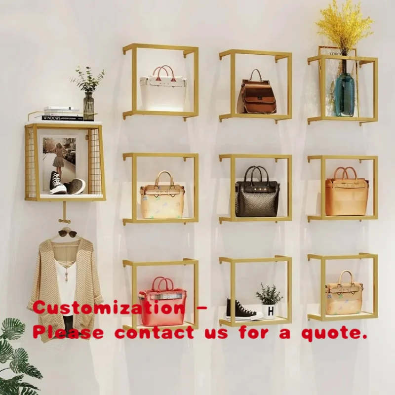 custom.Handbag Display Stand Wall Mount Shoe Display Shelf Rack Shoe Display Retail Shop