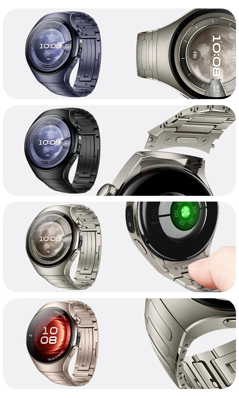 Band for Huawei Watch 5 46 42mm Arc-shaped Titanium Dedicated Interface Bussiness Men Women Wristband for Huawei Watch 5 42 46mm