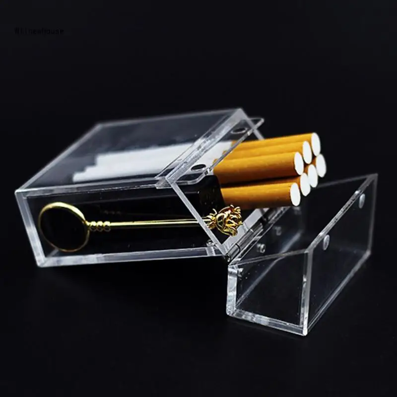 Acrylic Transparent Smoke Cigarette for Case Storage Box for Holding 20 Sticks Package Container Dropship