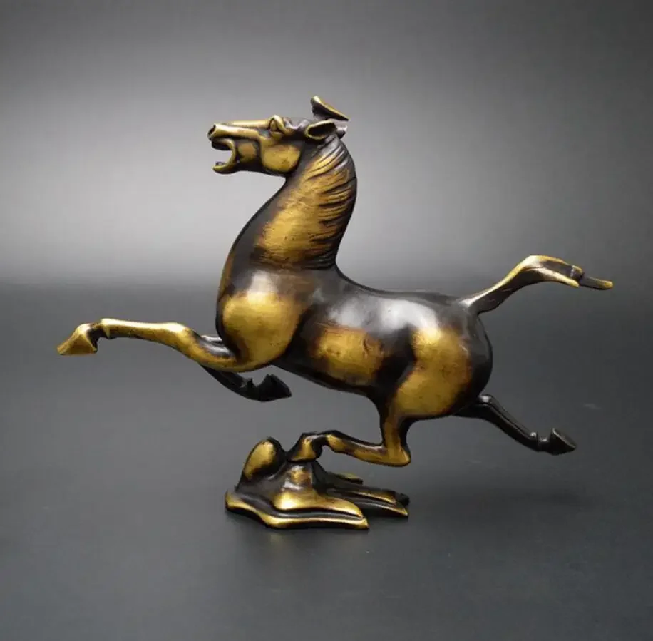 

Copper Statue Pure copper horse step flying swallow ornaments brass home decoration crafts copper gifts library Bogu rack furnis