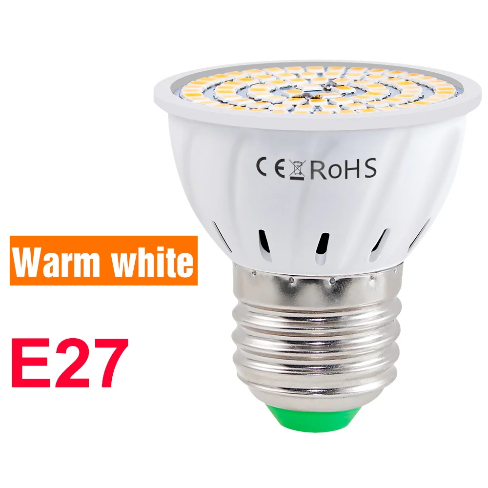 Led E27 Lamp Gu10 Spotlight Lamp E14 Warm Wit Licht B22 Led Lamp Ac 220-240V Voor Huis Woonkamer Slaapkamer Studeerkamer Kroonluchters
