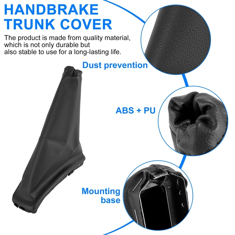 

Handbrake Gaiter Cover Hand Brake Boot Black PU Leather For Spark 2011-2016