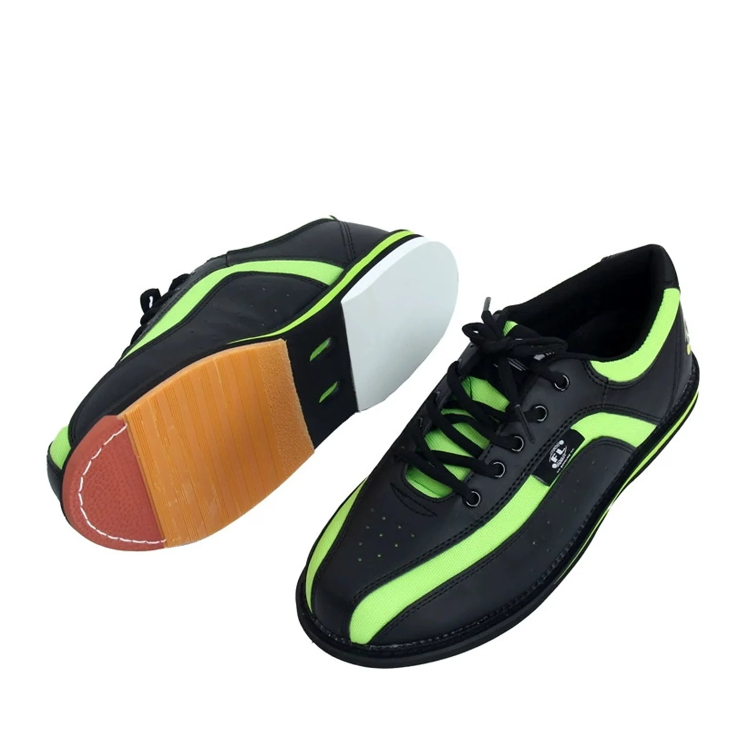 Unisex Training Sneakers Bowling Shoes for Men Women - PU Leather Upper, Microfiber Slip-Resistant Sole, Breathable Holes Design